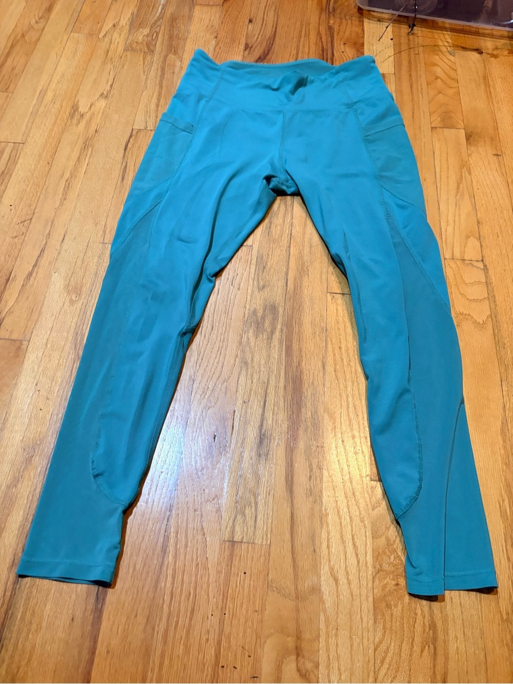Cali Sport Teal High Waisted Pocket Leggings Women’s Large Athletic